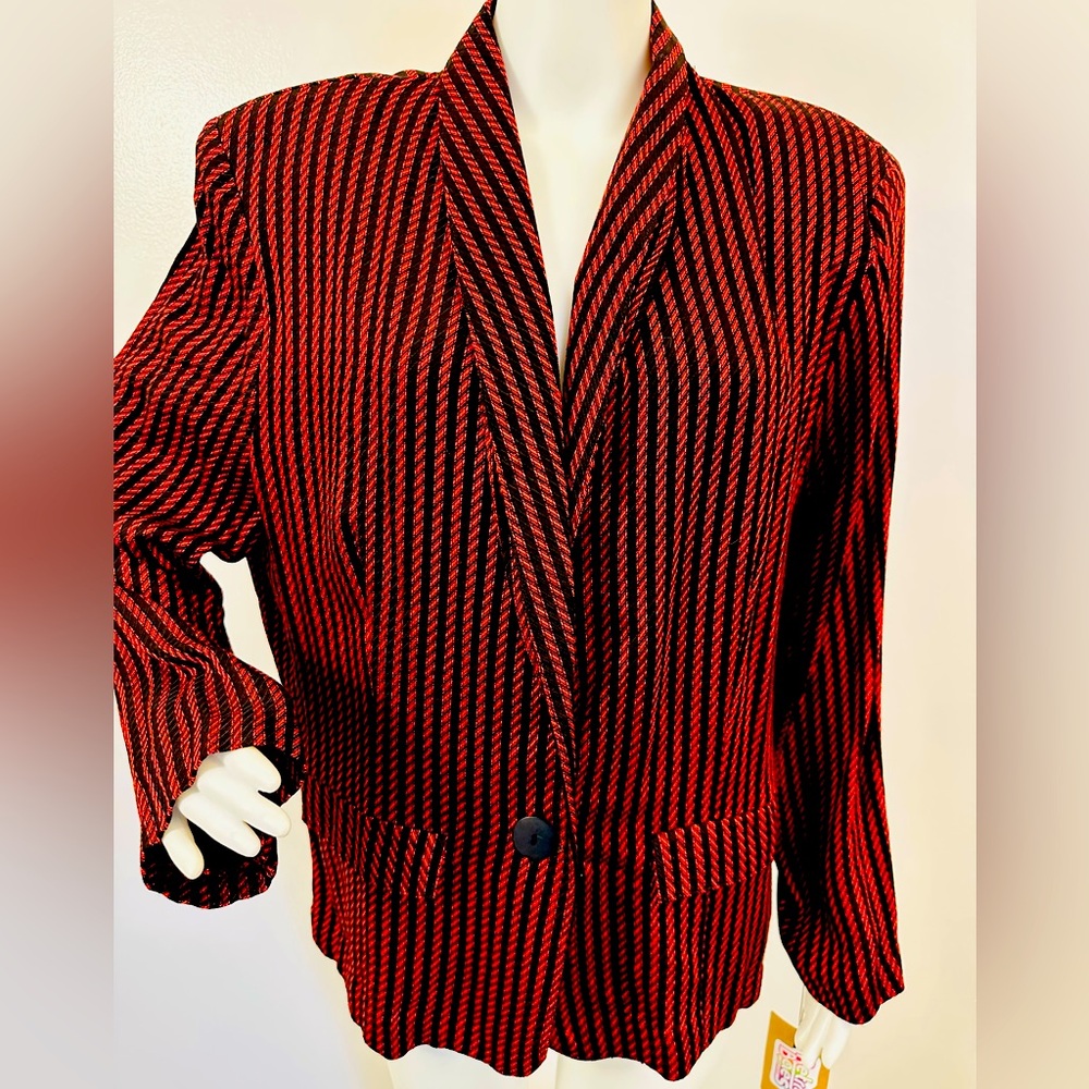 Vintage Striped Blazer Size 18